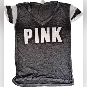 PINK Victoria's Secret Black and White V-Neck Top